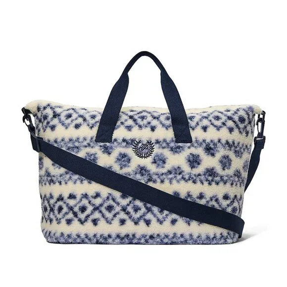 PINK x Victoria's Secret Cozy Plush Fair Isle Weekender Bag NWT