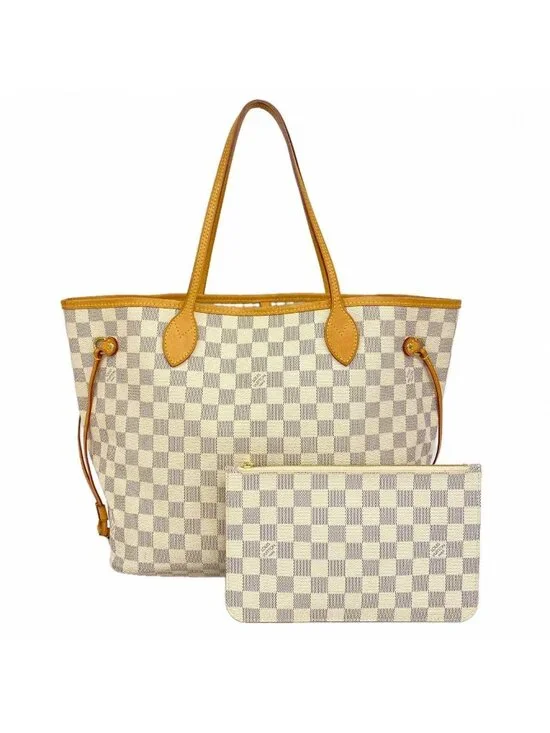 Louis Vuitton Tote Damier Azur Neverfull MM White