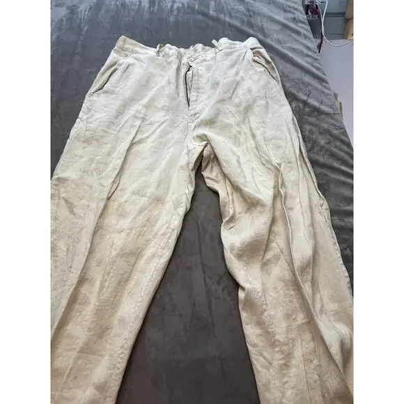 BLNY 100%‎ Linen Men's Pants Beige Size 40/34