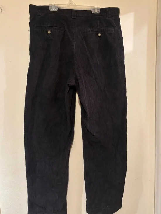 Eddie Bauer Men’s Corduroy Black Straight Fit Pants - Size 34x32