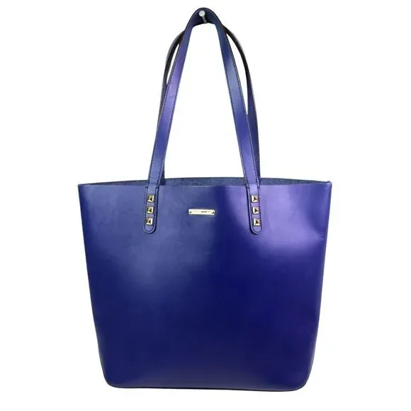 Rebecca Minkoff SADDLE BLUE LEATHER TOTE BUSINESS SHOULDER BAG HANDBAG PURSE