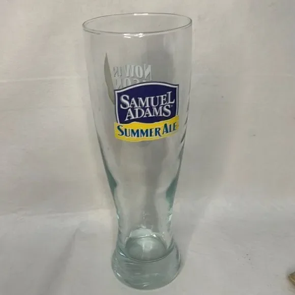 Samuel Adams Summer Ale 16 Oz Beer Drinking Glass Now In Season Bright Citrusy