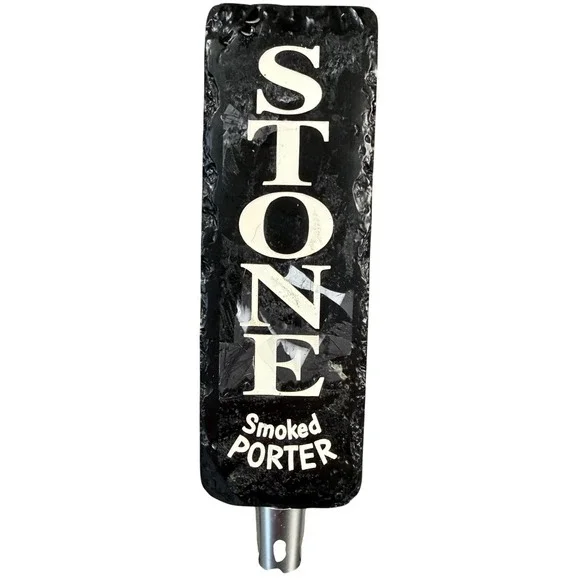 Stone Smoked Porter Beer Tap Handle Black Resin Barware Collectible