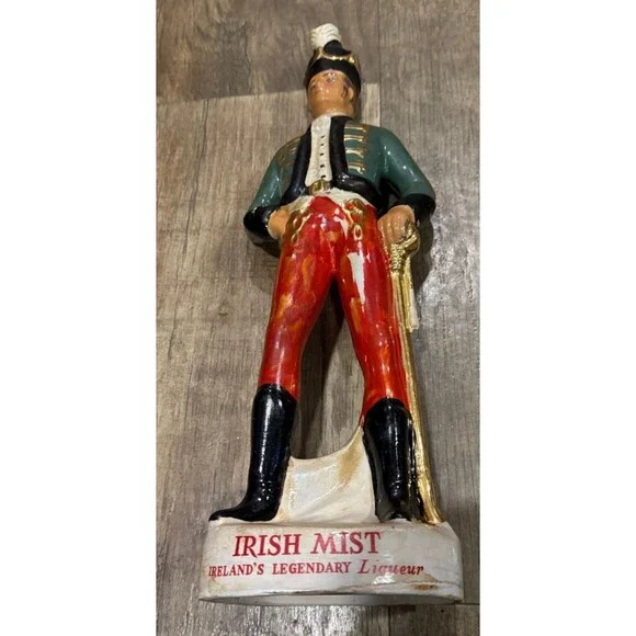 Vintage Irish Mist Liqueur Irish Soldier Decanter Empty Bottle