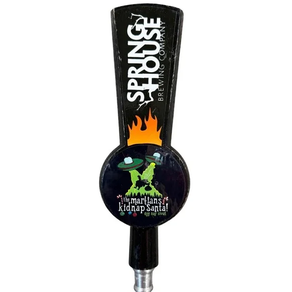 Spring House Brewing The Martians Kidnap Santa Beer Tap Handle Stout Barware
