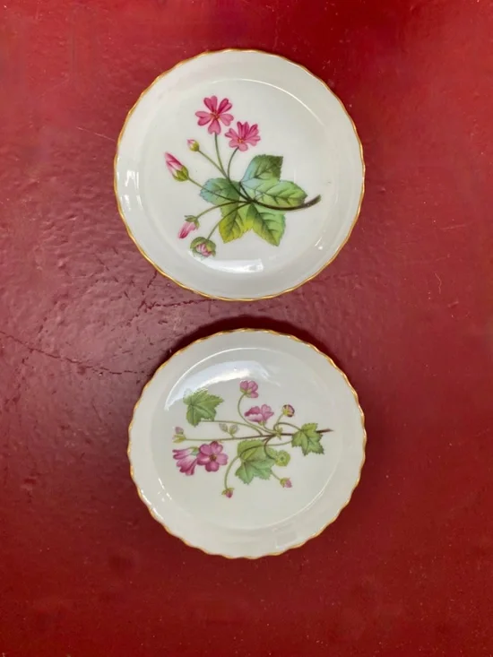 Vintage Minton Coasters. 2p, Bone China Dishes 
