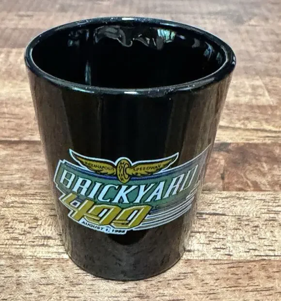 1998 Black Brickyard 400 NASCAR Shot Glass - Indianapolis Motor Speedway