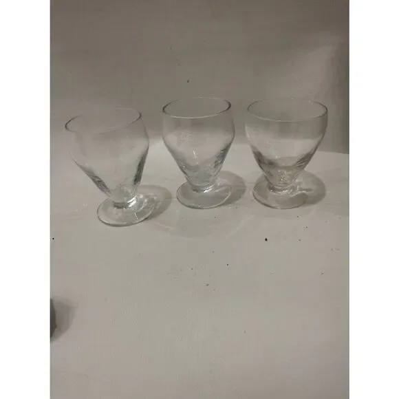 Liquor Toasting Cordial Sherry Glasses 2 Ounces Each CNN Flag Marked Set Of 3