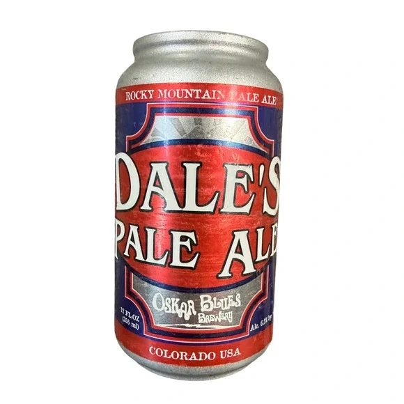 Oskar Blues Dale's Pale Ale Beer Can Tap Handle Red Blue Silver Bar Decor