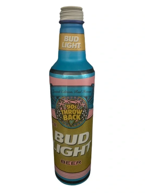 Vintage Beer Can Budweiser Bud Light 90's Throw Back Rad Forever 16Oz Empty