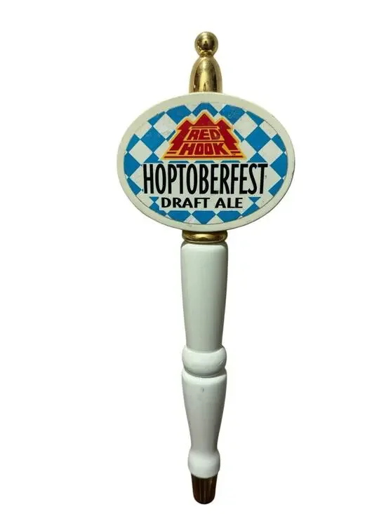 Red Hook Hoptoberfest Draft Ale Wooden Handle Beer Tap 12” Vintage