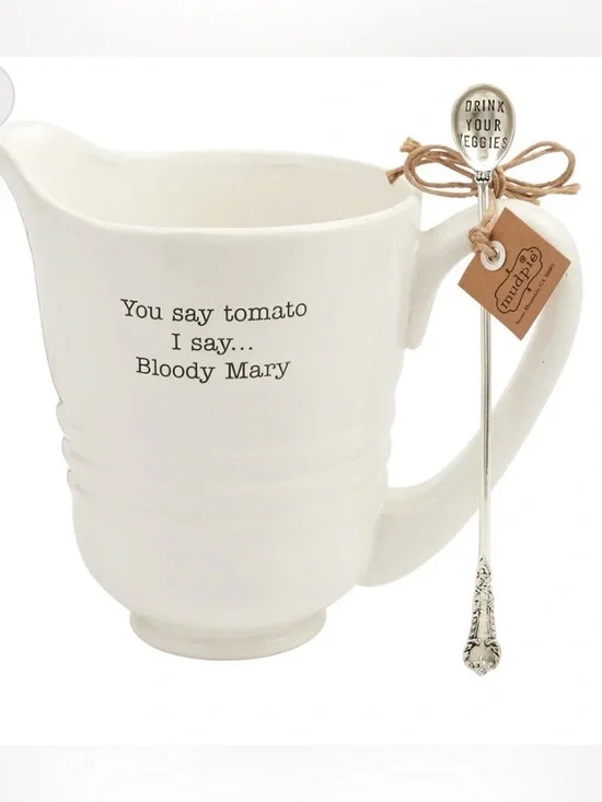 Mudpie Bloody Mary Pitcher Set NWT