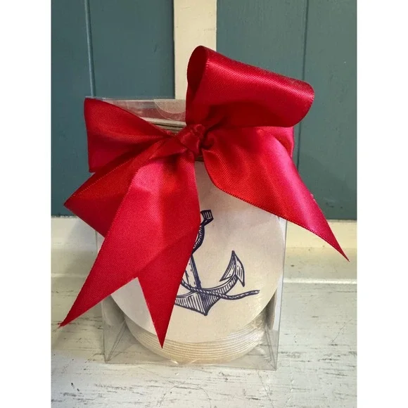 Nautical Paper Letterpress Coaster Set Anchor Lobster Sailboat Compass Gift Box