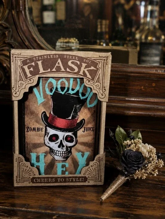 Voodoo Zombie Juice Liquor Alcohol Flask Trixie & Milo NWT Bachelor Party Gift