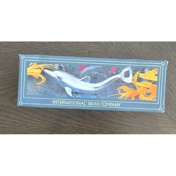 Vintage International Silver Co Silverplated Dolphin Bottle Opener 6.5