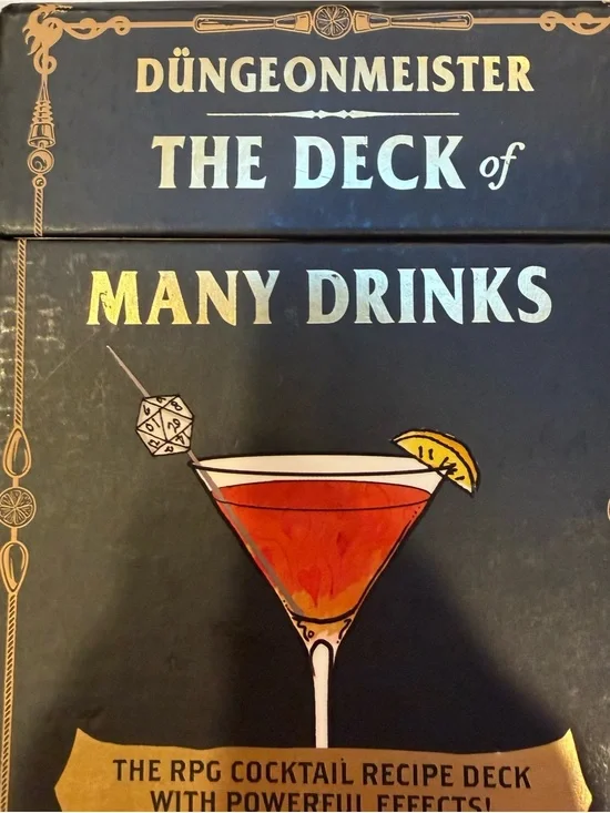 The Deck of Many Drinks — Black & Red Cocktail Recipe Deck