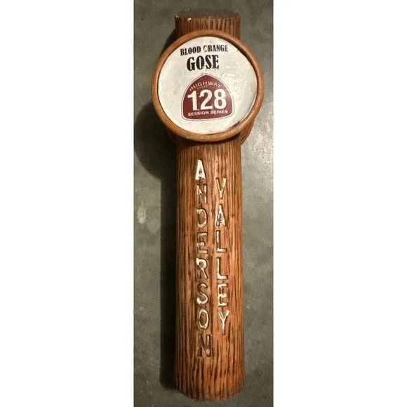 Anderson Valley Brewing Highway 128 Gose Ale Wooden Beer Tap Handle