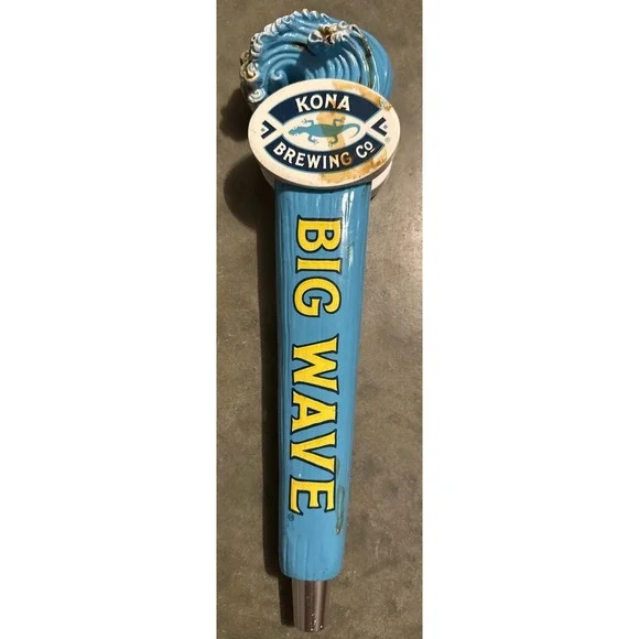 Kona Brewing CO. Beer Tap Handle Big Wave Blue 11.5