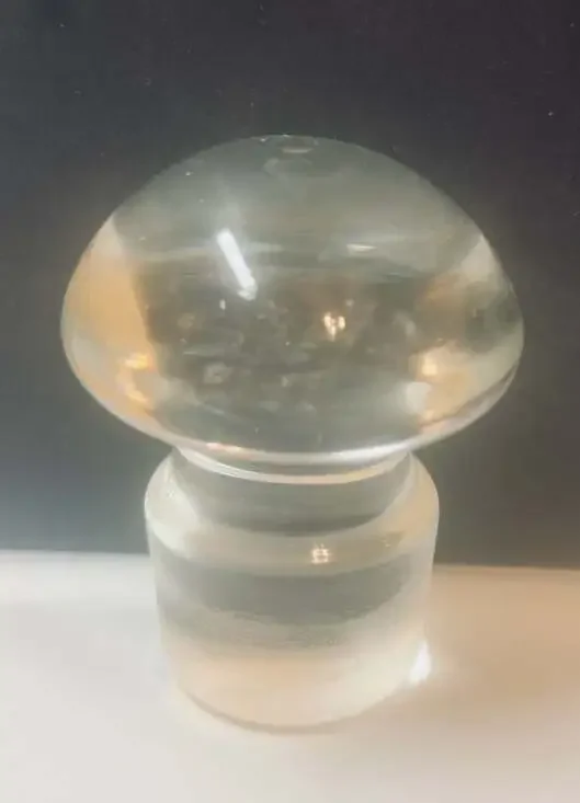 Vintage Clear Heavy Crystal Glass Round Top Decanter Stopper