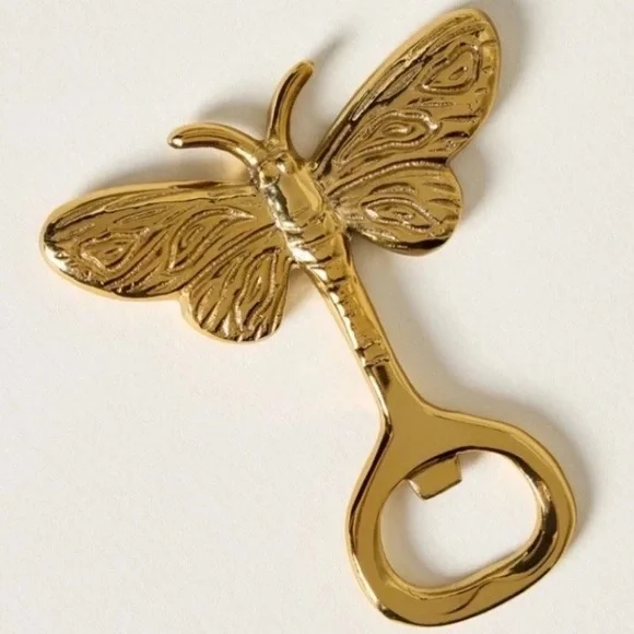 ANTHROPOLOGIE CATHERINE MARTIN MOTH / BUTTERFLY BOTTLE OPENER WHIMSICAL BAR NEW