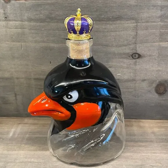 Decorative Glass Bottle Baltimore Orioles Limited Edition Empty Whiskey Bottle