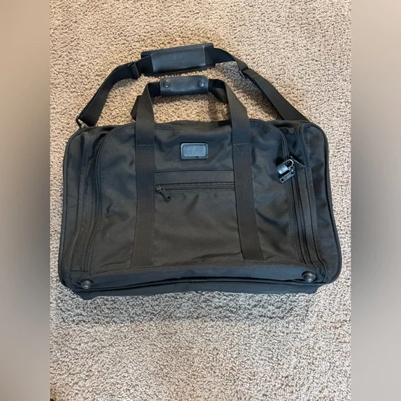 Tumi Black Nylon Duffel Bag with Shoulder Strap