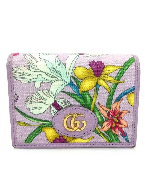 Auth Gucci Flora Bifold Wallet #280398G26B