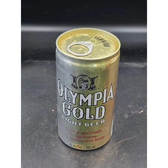 Vintage 1960's-1970's Olympia Gold Light Beer Can‎ Empty Vintage Collectible