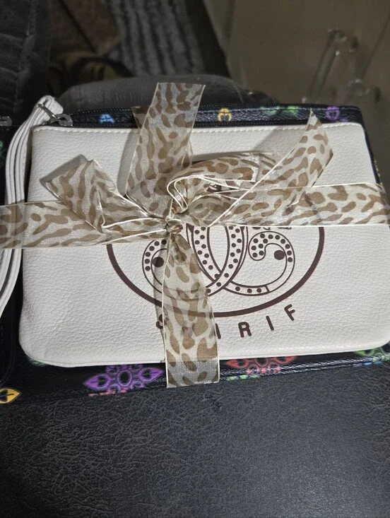 2 Sharif Leather Wristlets Clutch with Logo