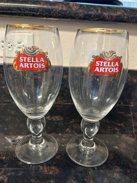 Stella Artois Beer Glasses - Set of 2