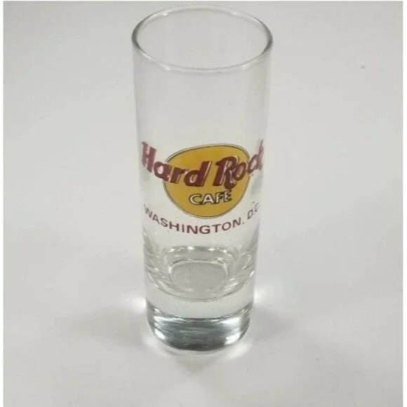Hard Rock Cafe Tall Shot Glass Washington D.C. Bar Souvenir 4