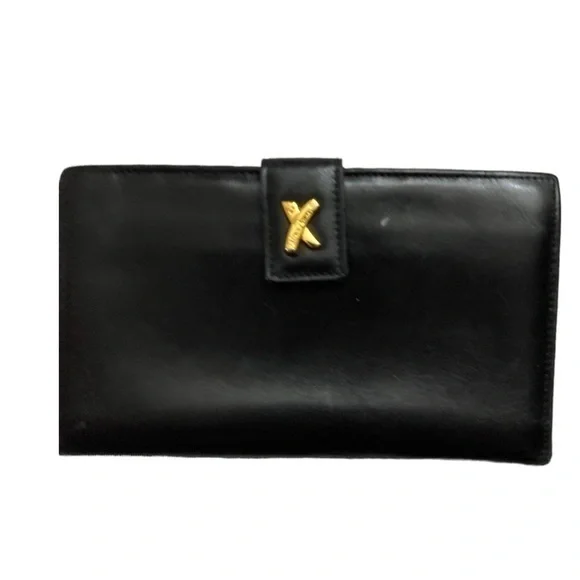 Paloma Picasso black leather wallet