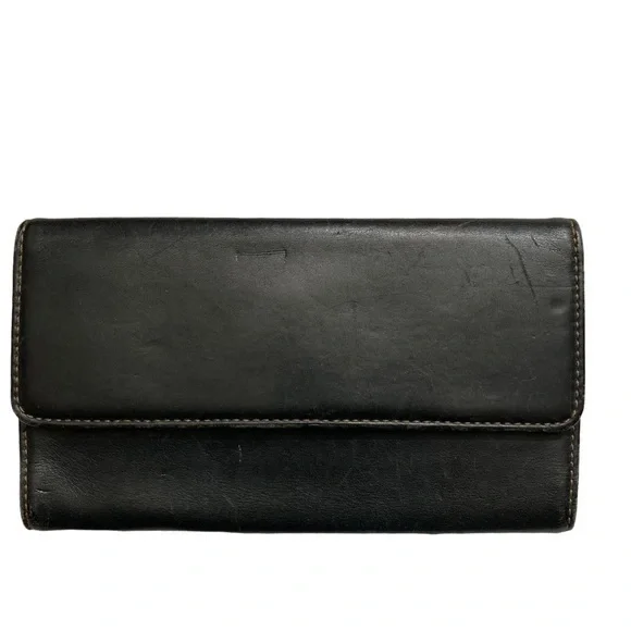 Coach vintage black leather wallet