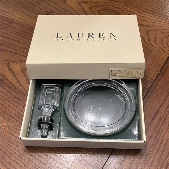 Lauren Ralph Lauren Walker Bottle Stopper‎ and Coaster Set