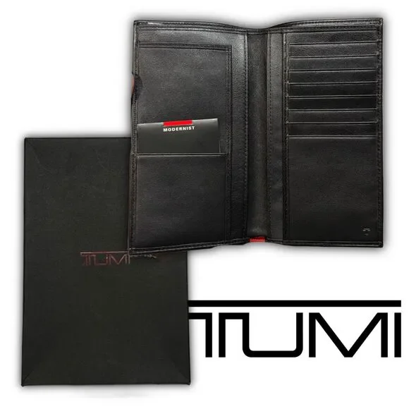 TUMI Global Leather Pocket Wallet with Original Box