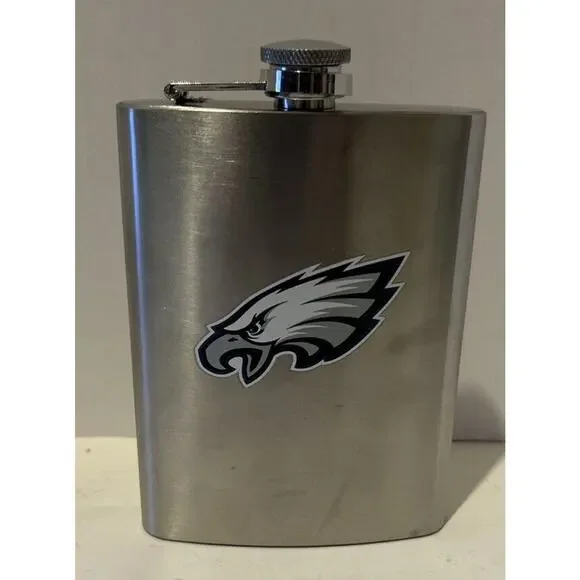Philadelphia Eagles‎ NFL 6oz Metal Flask 5.5”