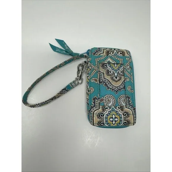 Vera Bradley Wallet Wristlet All In One Totally Turq Pattern Blue Green