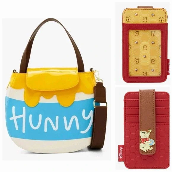NEW Loungefly Disney Winnie the Pooh Honey Pot Crossbody Bag With CARDHOLDER!‎