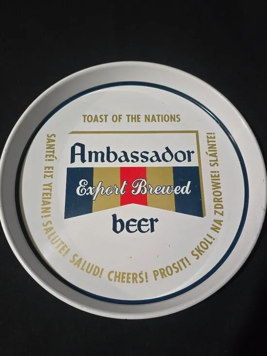 Vtg G. Krueger Brewing Co AMBASSADOR Export Brewed Beer Tray