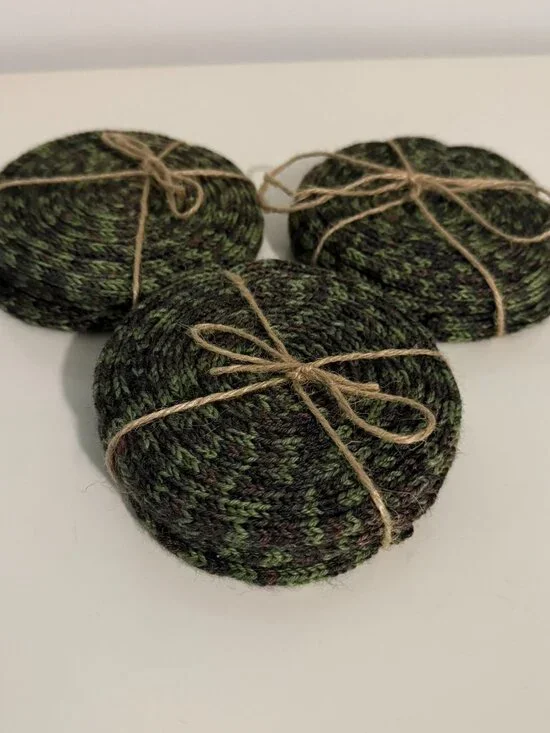 4 Handmade Crocheted Coasters, ~5