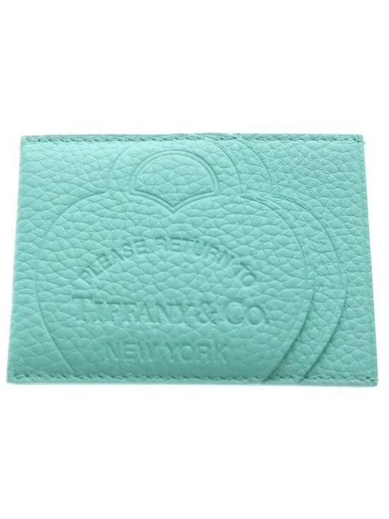 Tiffany & Co Return to Card Case Fragment Business Holder Cobalt Blue Leather