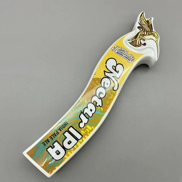 Humboldt Brewing Nectar IPA Beer Tap Handle White Yellow Hummingbird Bar Canada