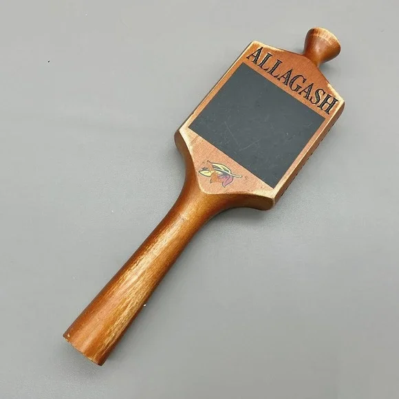 Allagash Beer Tap Handle Wood Chalkboard Bar Tap Pull Brown Brewery Decor