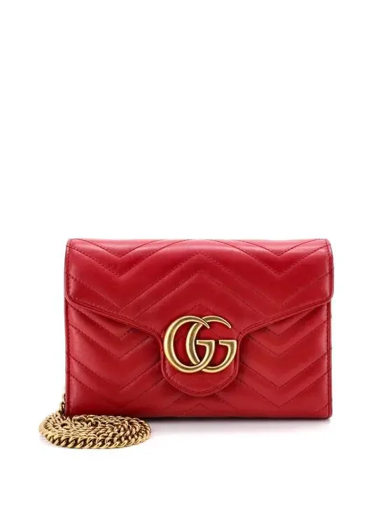 Gucci Gg Marmont Chain Wallet Matelasse #294344G94B