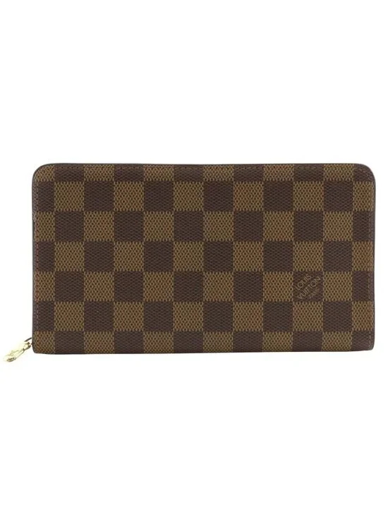 Louis Vuitton Porte-Monnaie Zip Around Damier Canvas Brown