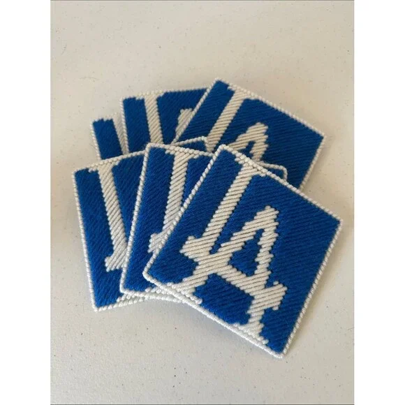 LA Dodgers Baseball Handmade Coasters Set Fan Gift Home Decor