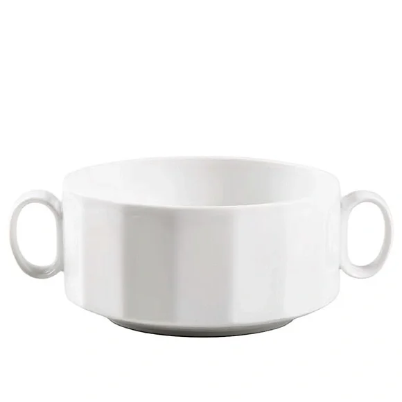 Rosenthal Studio Linie Polygon White Flat Cream Soup Bowl Vintage Germany