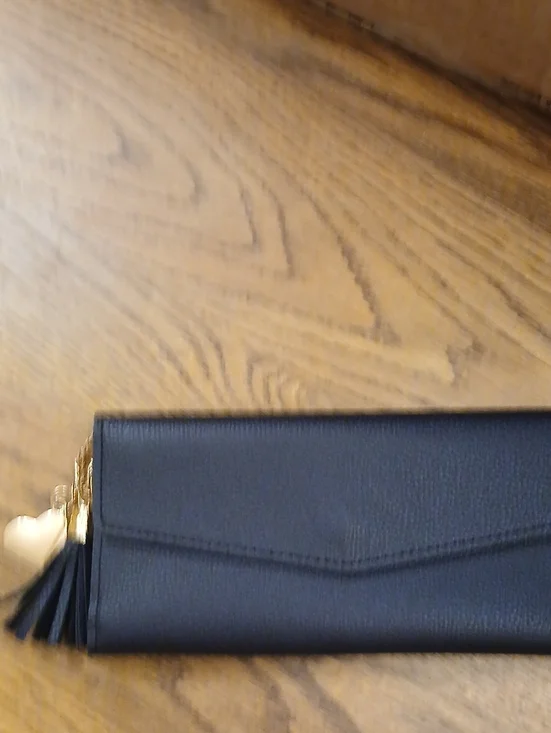 Black Women's Tassel Clutch Wallet