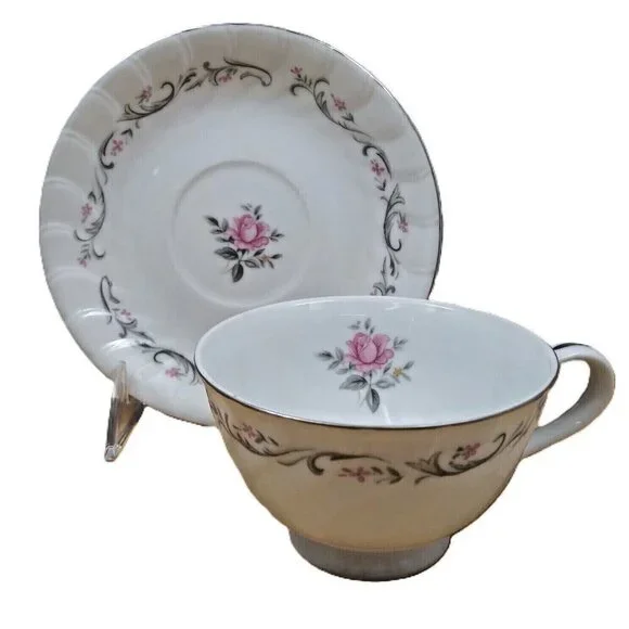 Royal Swirl Saucer and Tea Coffee Cup Made in Japan
