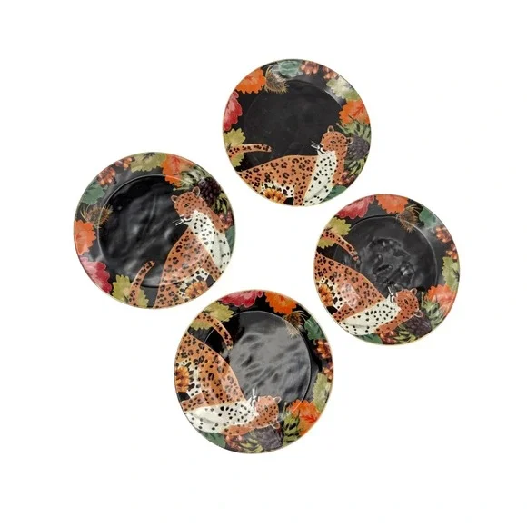 Set 4 Anthropologie Henriette Cheetah 8